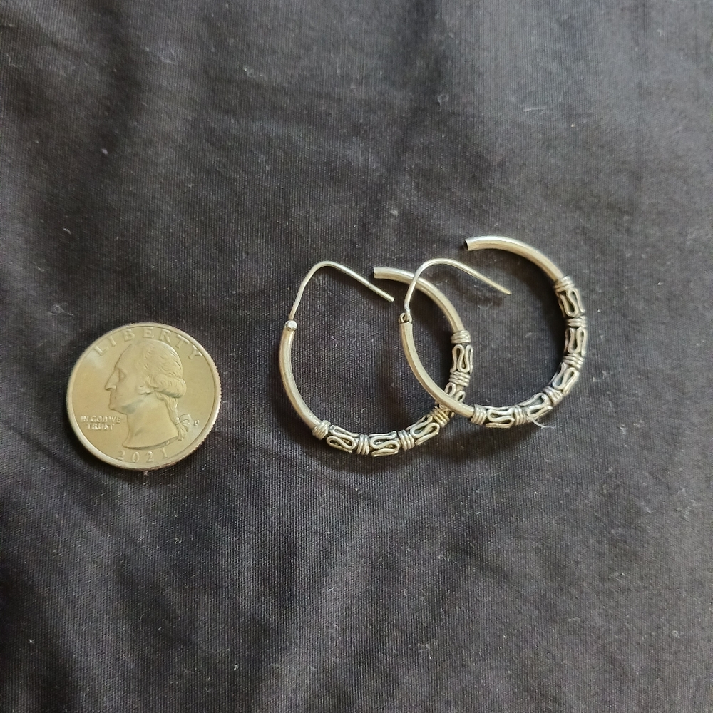 Sterling woven Hoops